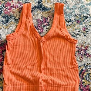 Rue21 Vibrant Orange Ribbed Tank Top